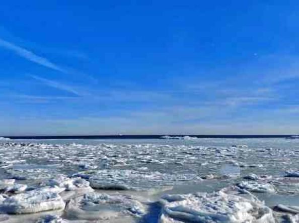 Liepājas pludmale, mainīgā maģija ledainos marta vējos